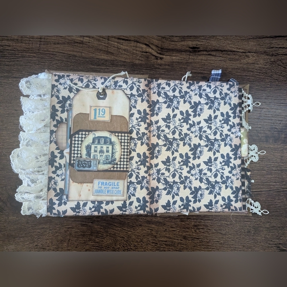 🌻Vintage Cinema Floral Junk Journal-Handmade- Recycled-Primitive-Rustic/ Nature - Picture 5 of 11